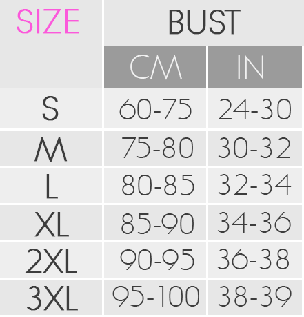 heat shaper bust sizing