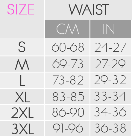 heat shaper waist sizing