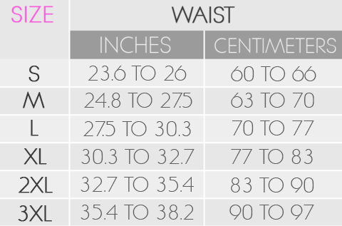 slimming corset waist size