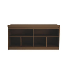 Manhattan Comfort Viennese 62.99 in. 6- Shelf Buffet Cabinet with Mirrors in Nut Brown