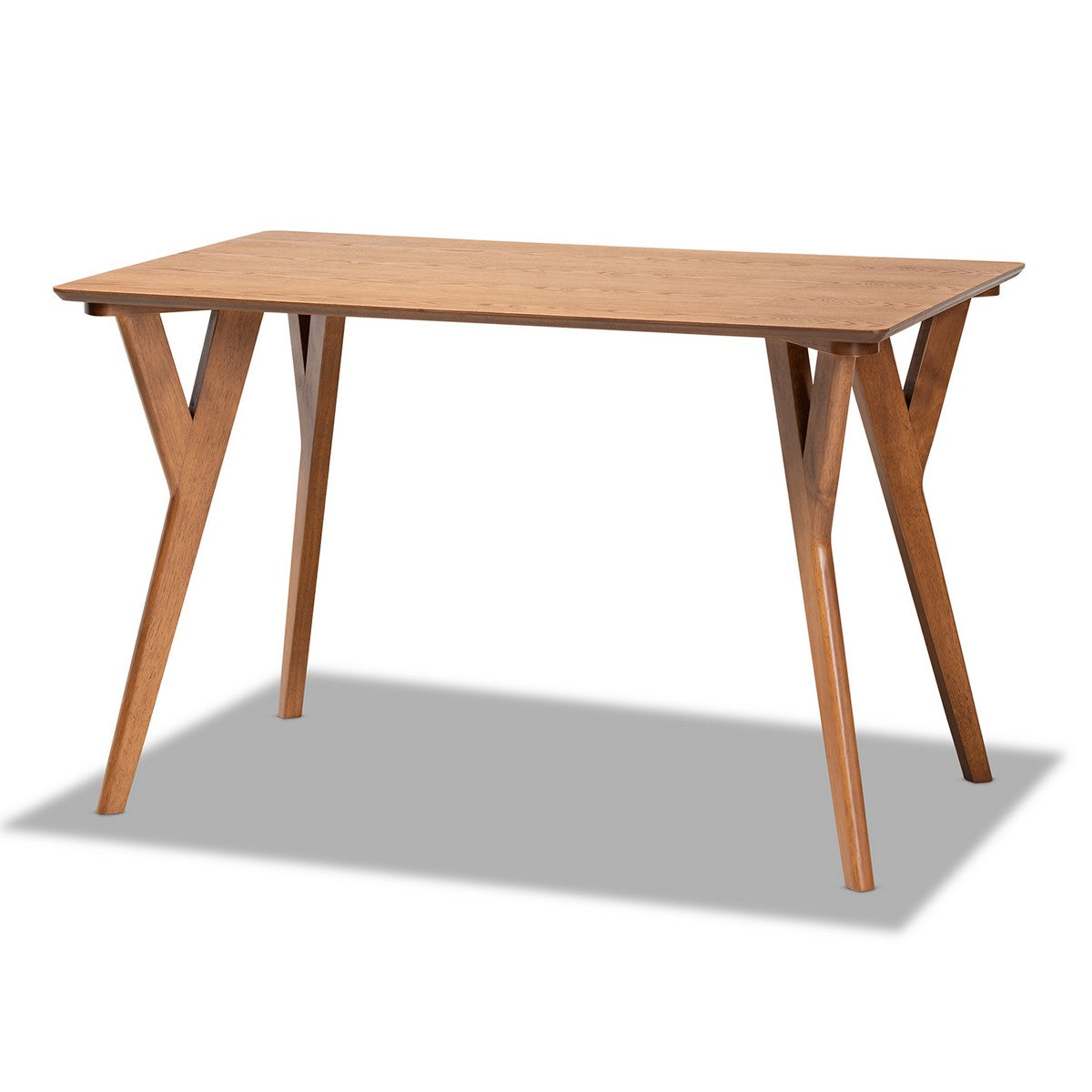 Baxton Studio Sahar Mid-Century Modern Transitional Walnut Brown Finished Wood Dining Table Baxton Studio-dining table-Minimal And Modern - 1