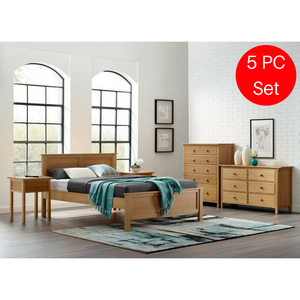 5pc Greenington Hosta Modern California King Bedroom Set Includes 1 California King Bed 2 Nightstands 2 Dressers