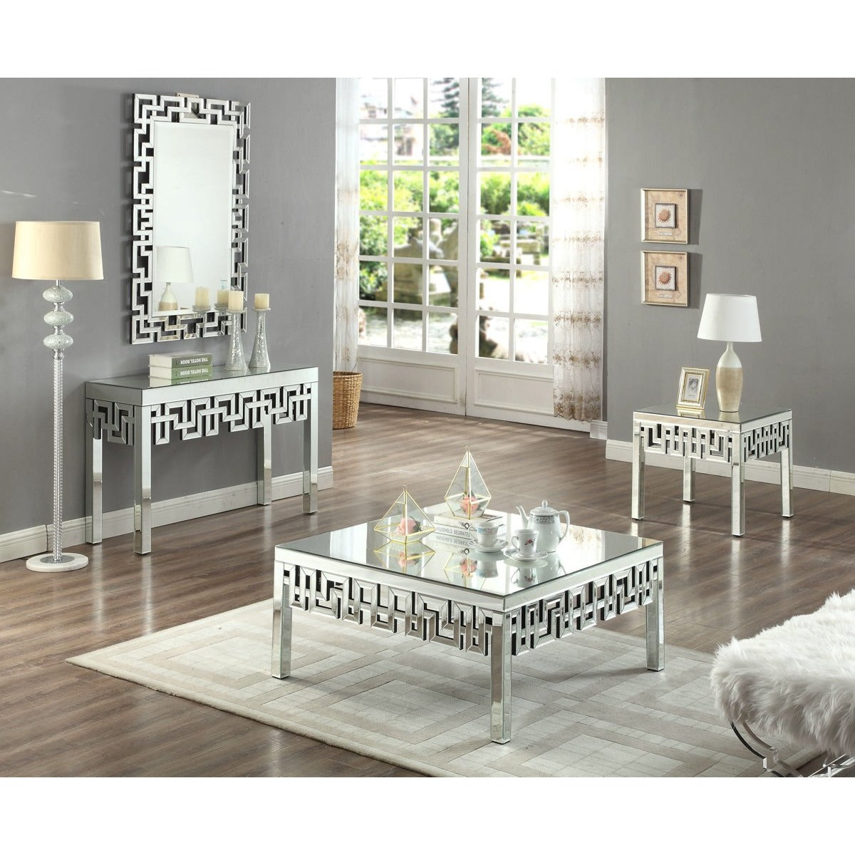 Meridian Furniture Aria Mirrored Coffee Table-Minimal & Modern