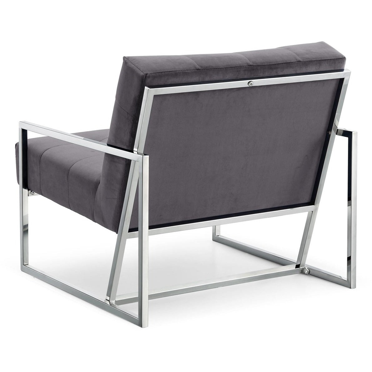 Meridian Furniture Alexis Grey Velvet Accent Chair-Minimal & Modern