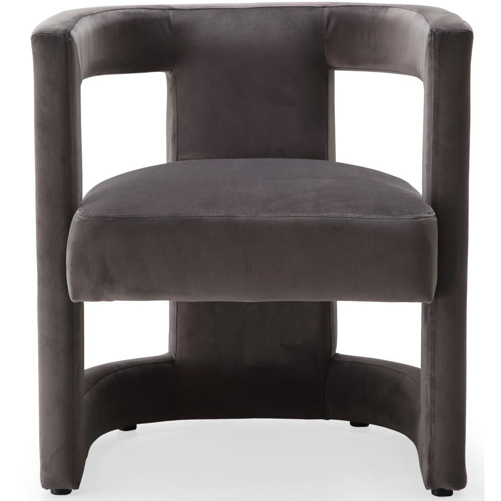 Meridian Furniture Blair Grey Velvet Accent Chair-Minimal & Modern