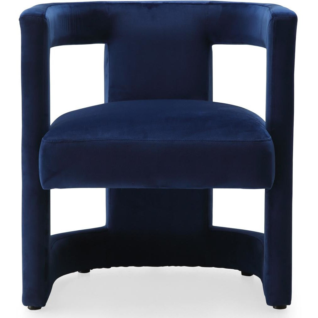 Meridian Furniture Blair Navy Velvet Accent Chair-Minimal & Modern