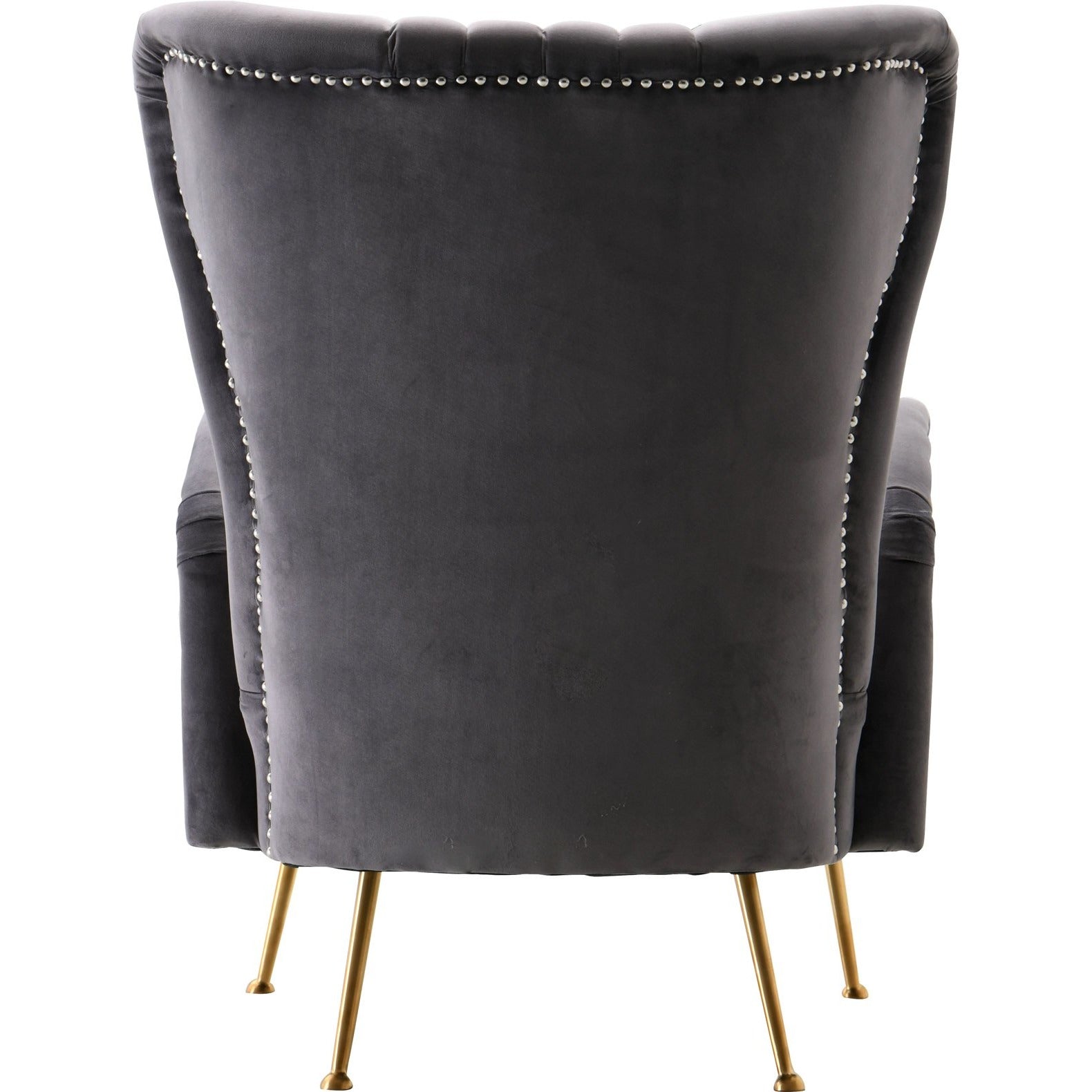 Meridian Furniture Opera Grey Velvet Accent Chair-Minimal & Modern