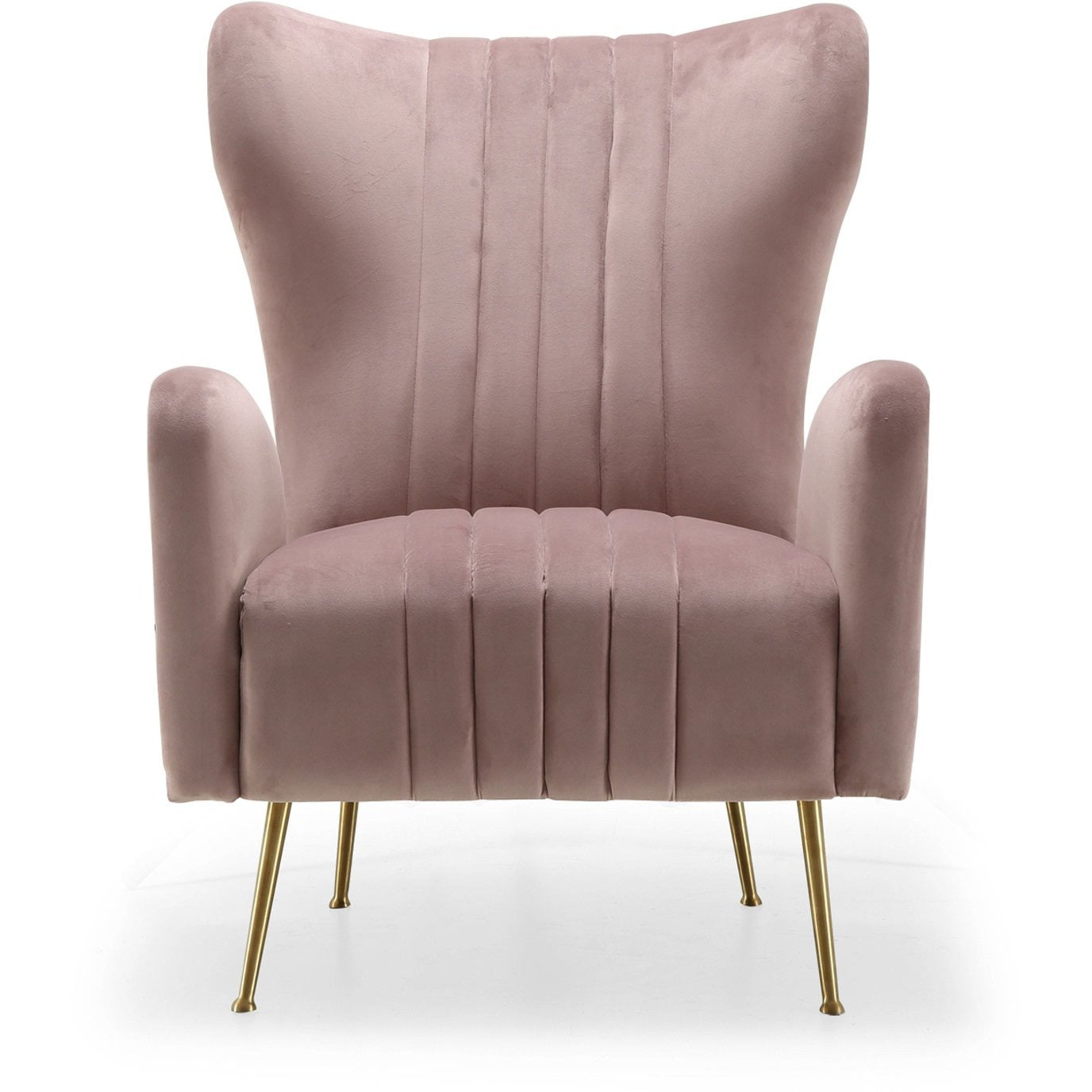 Meridian Furniture Opera Pink Velvet Accent Chair-Minimal & Modern