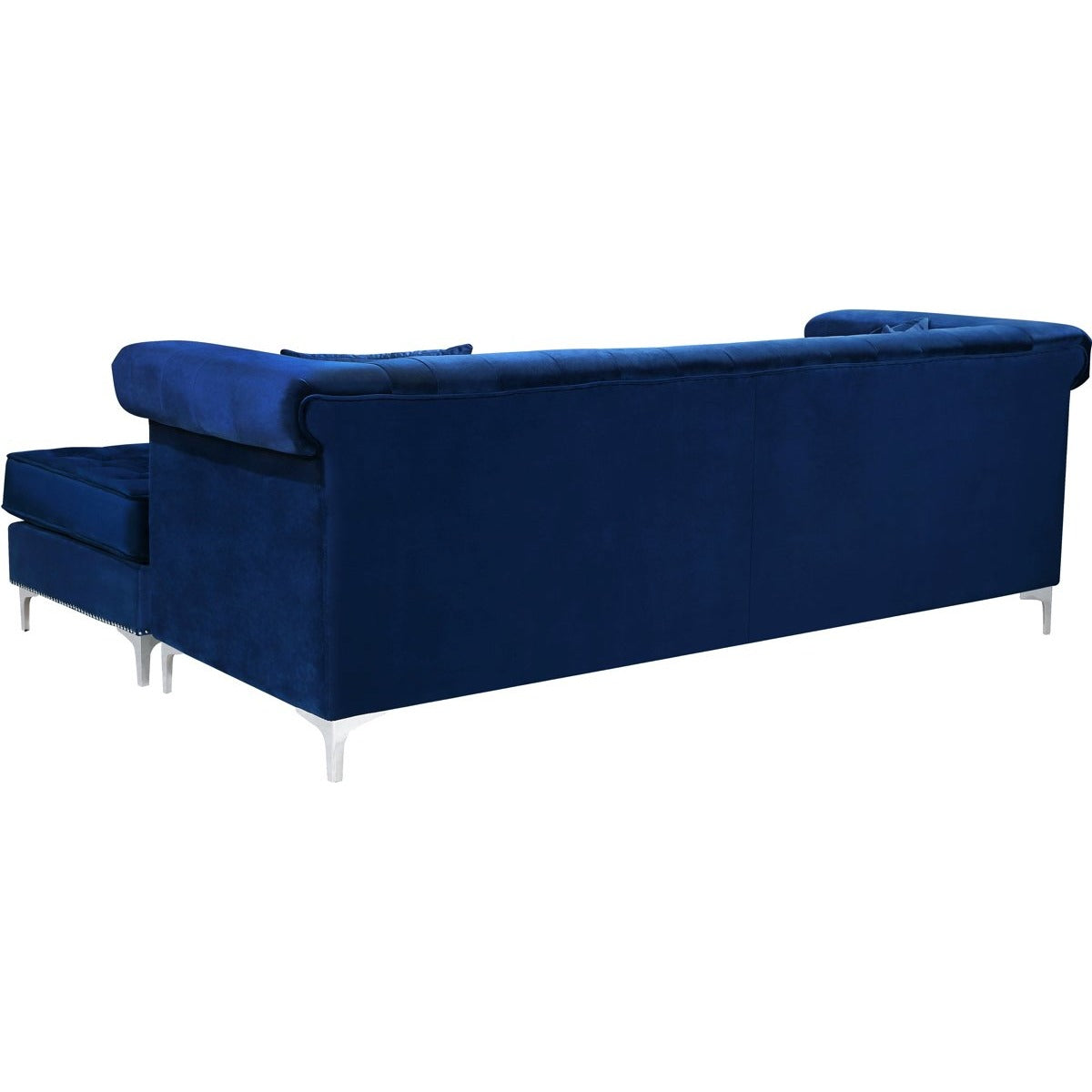 Meridian Furniture Damian Grey Velvet 2pc. Reversible Sectional-Minimal & Modern