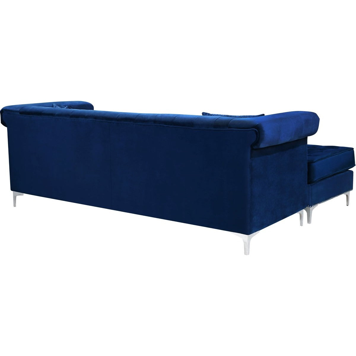 Meridian Furniture Damian Grey Velvet 2pc. Reversible Sectional-Minimal & Modern