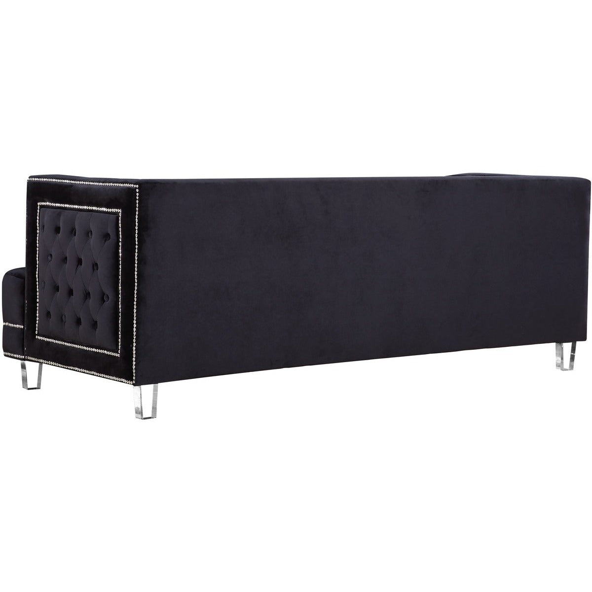 Meridian Furniture Lucas Black Velvet Sofa-Minimal & Modern