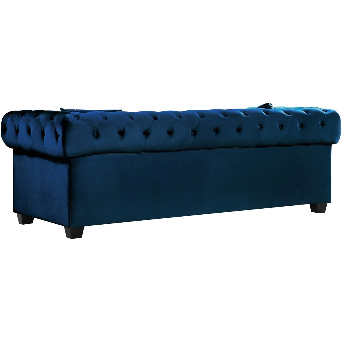 Meridian Furniture Bowery Navy Velvet Loveseat-Minimal & Modern