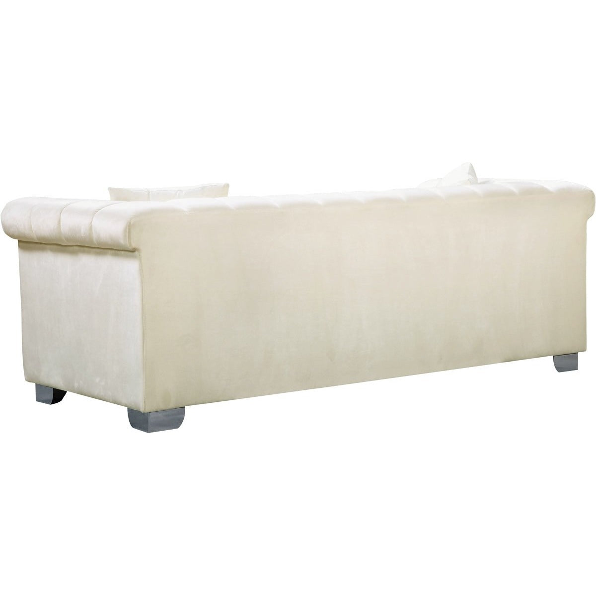 Meridian Furniture Kayla Cream Velvet Loveseat-Minimal & Modern