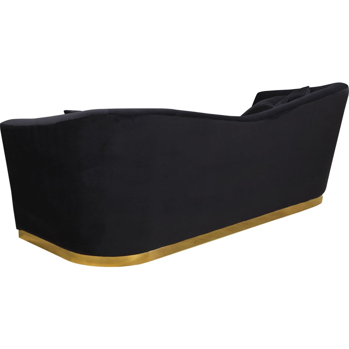 Meridian Furniture Arabella Black Velvet Sofa-Minimal & Modern