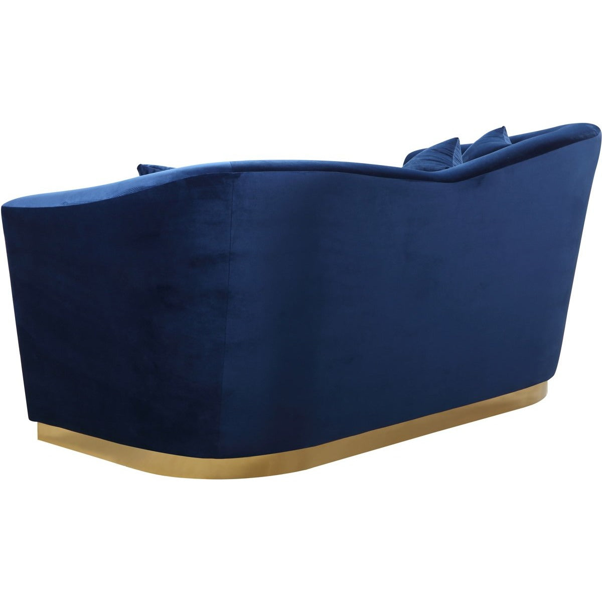 Meridian Furniture Arabella Navy Velvet Loveseat-Minimal & Modern