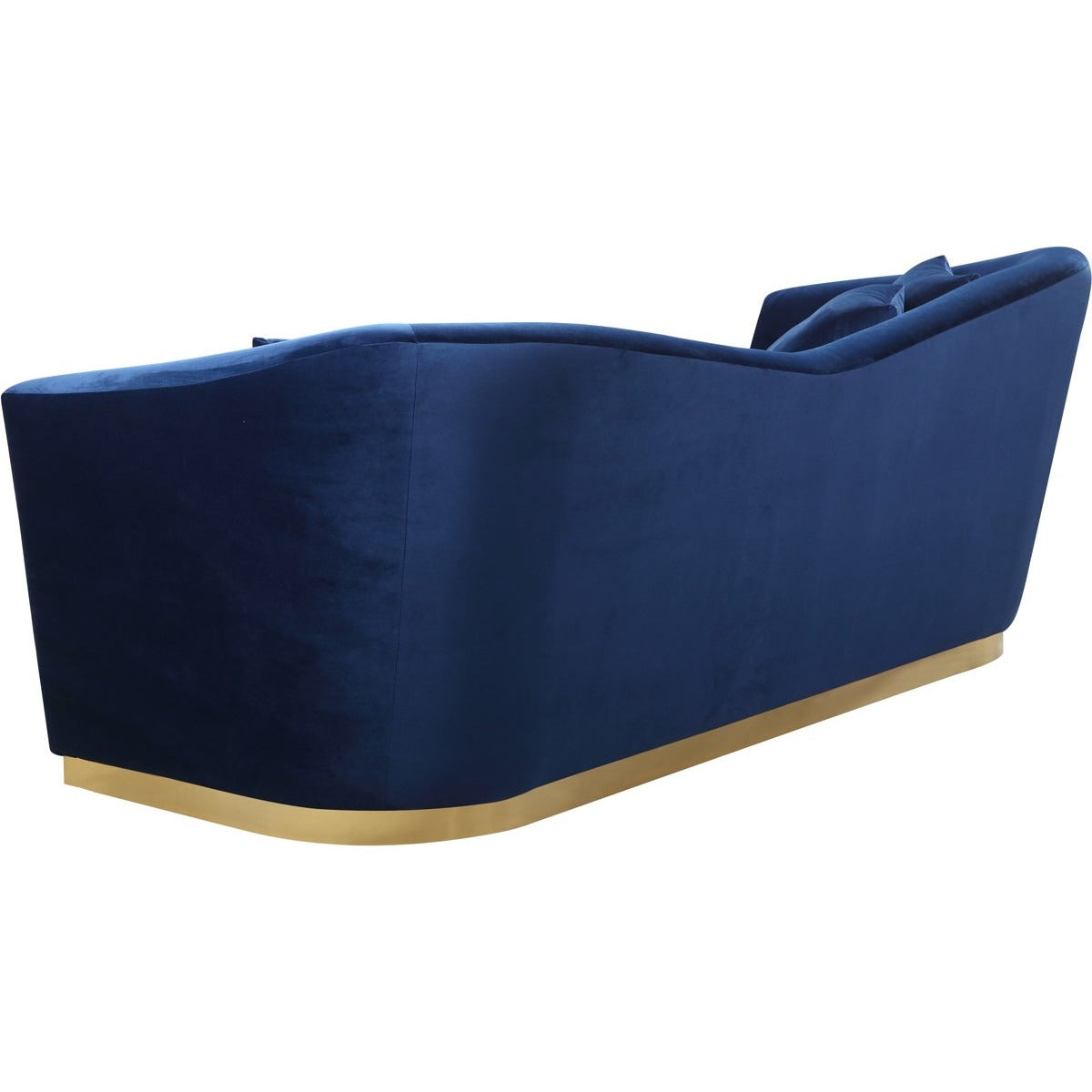 Meridian Furniture Arabella Navy Velvet Sofa-Minimal & Modern