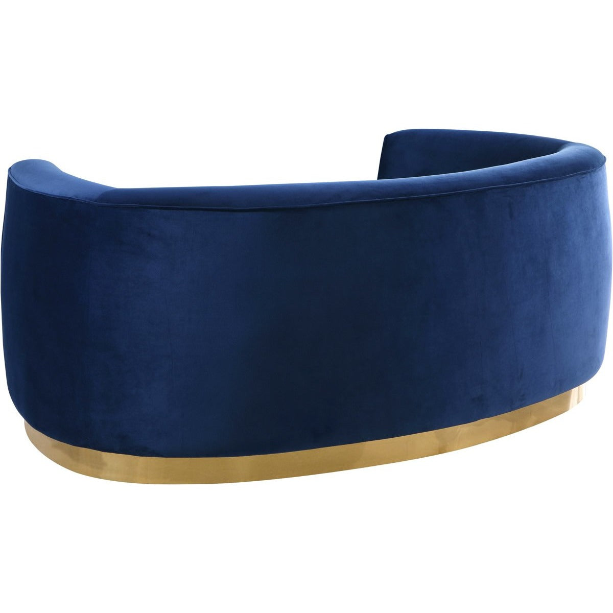 Meridian Furniture Julian Navy Velvet Loveseat-Minimal & Modern