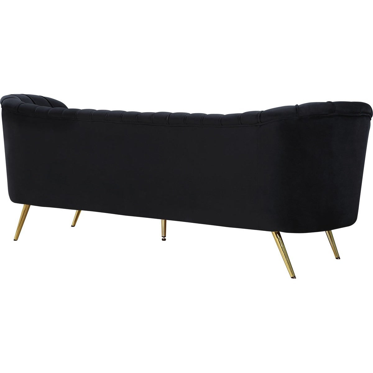 Meridian Furniture Margo Black Velvet Sofa-Minimal & Modern