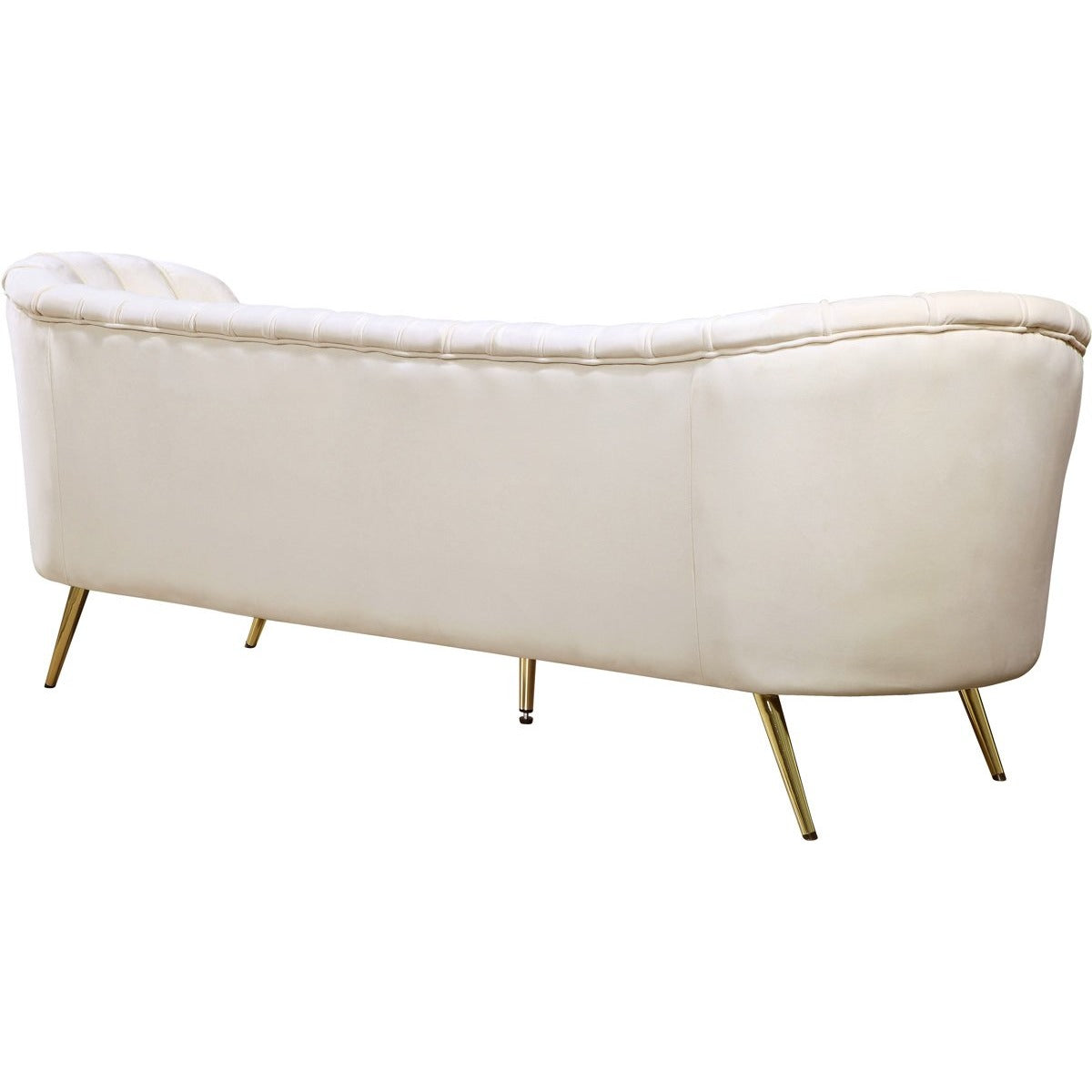 Meridian Furniture Margo Cream Velvet Sofa-Minimal & Modern