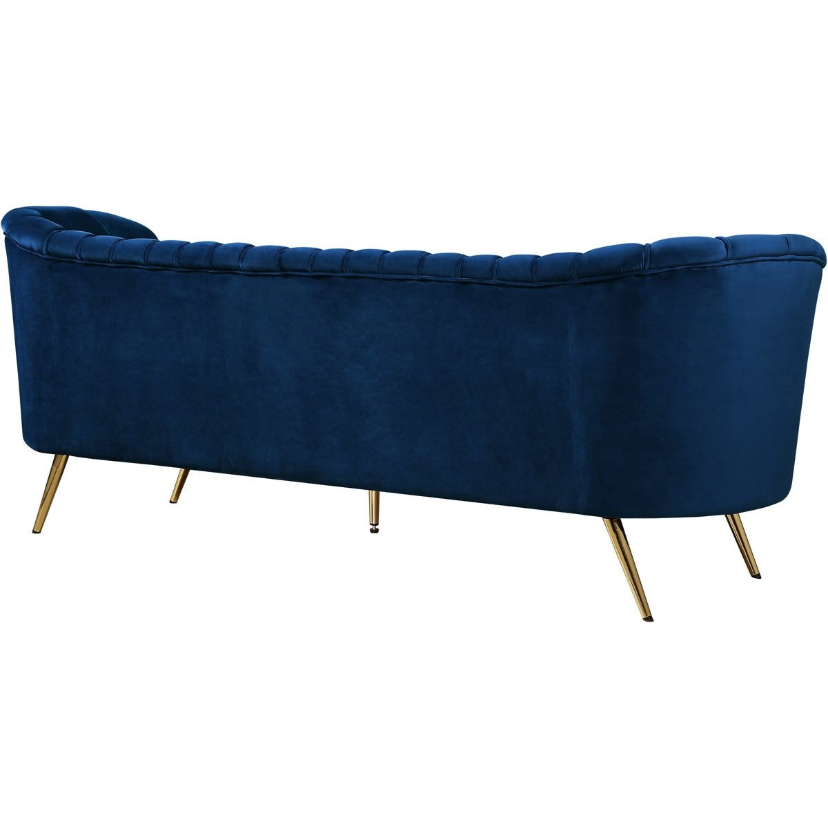 Meridian Furniture Margo Navy Velvet Sofa-Minimal & Modern