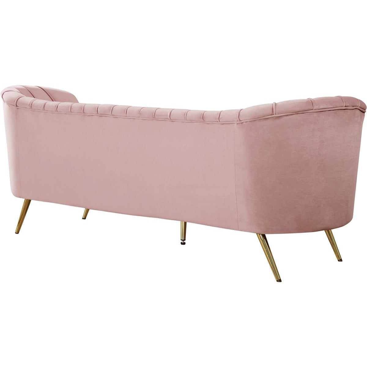 Meridian Furniture Margo Pink Velvet Sofa-Minimal & Modern