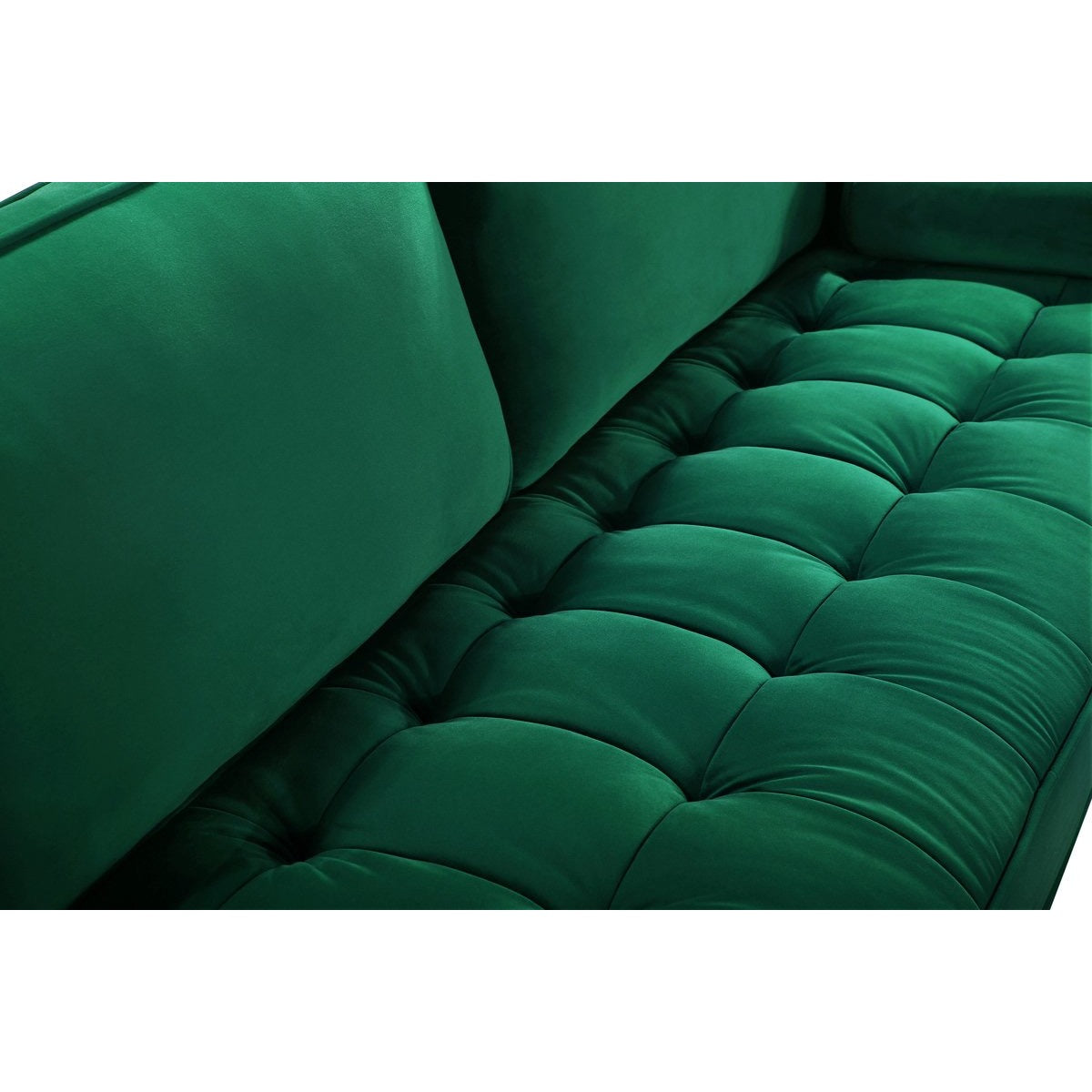 Meridian Furniture Emily Green Velvet Sofa-Minimal & Modern