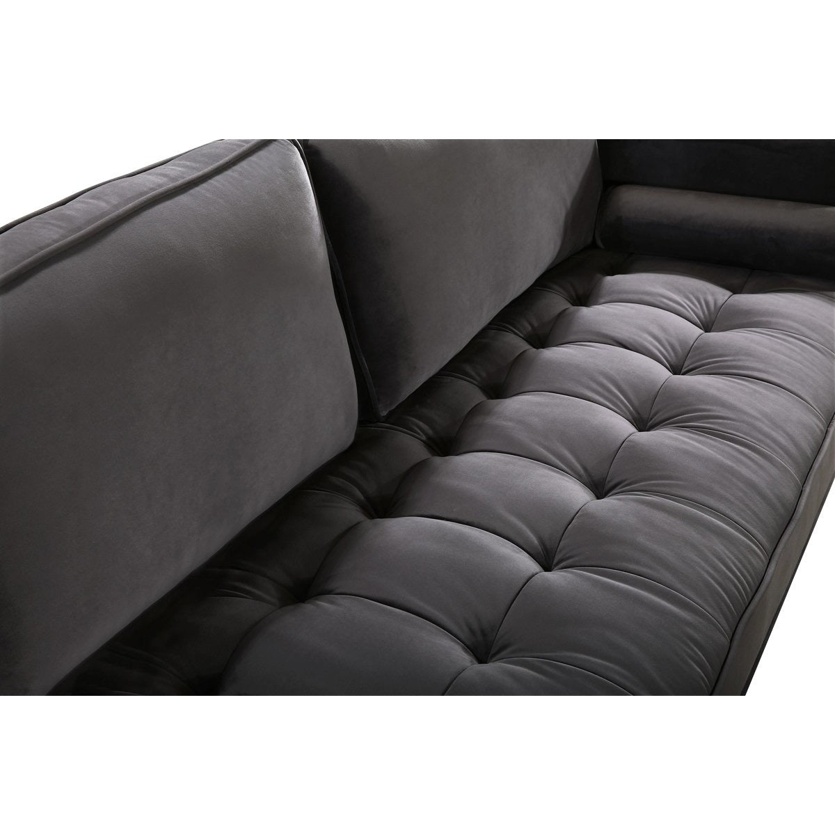 Meridian Furniture Emily Grey Velvet Loveseat-Minimal & Modern