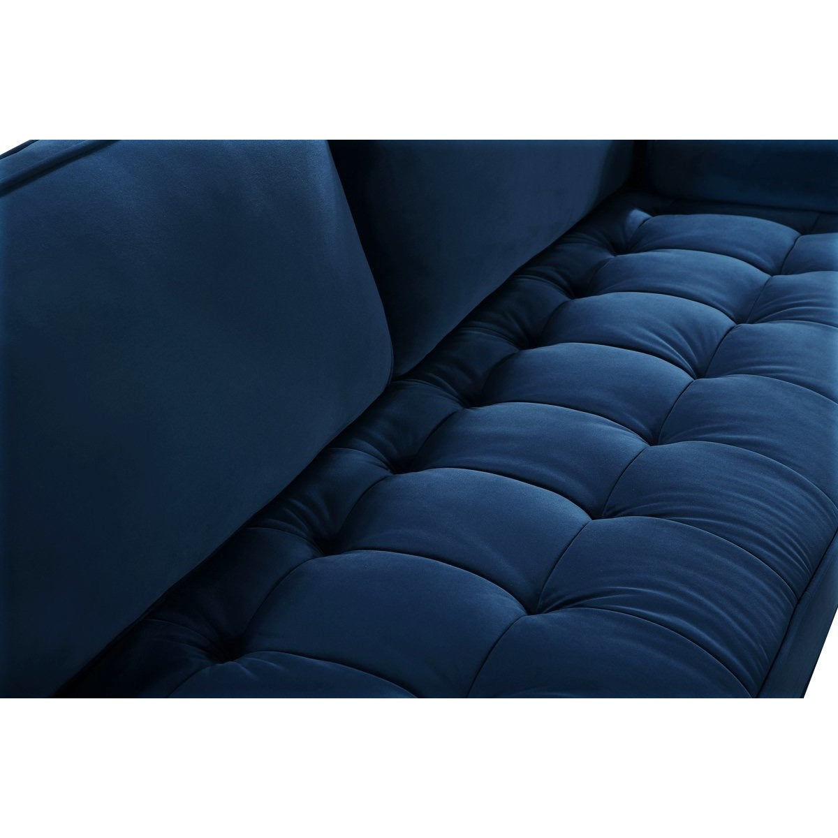 Meridian Furniture Emily Navy Velvet Loveseat-Minimal & Modern