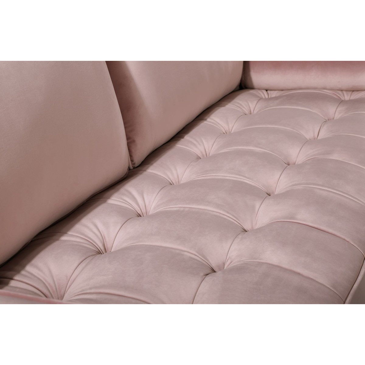 Meridian Furniture Emily Pink Velvet Sofa-Minimal & Modern