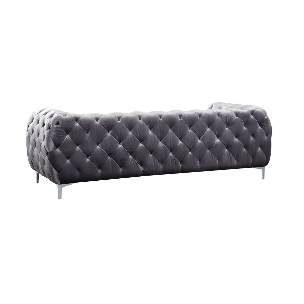 Meridian Furniture Mercer Grey Velvet Loveseat-Minimal & Modern