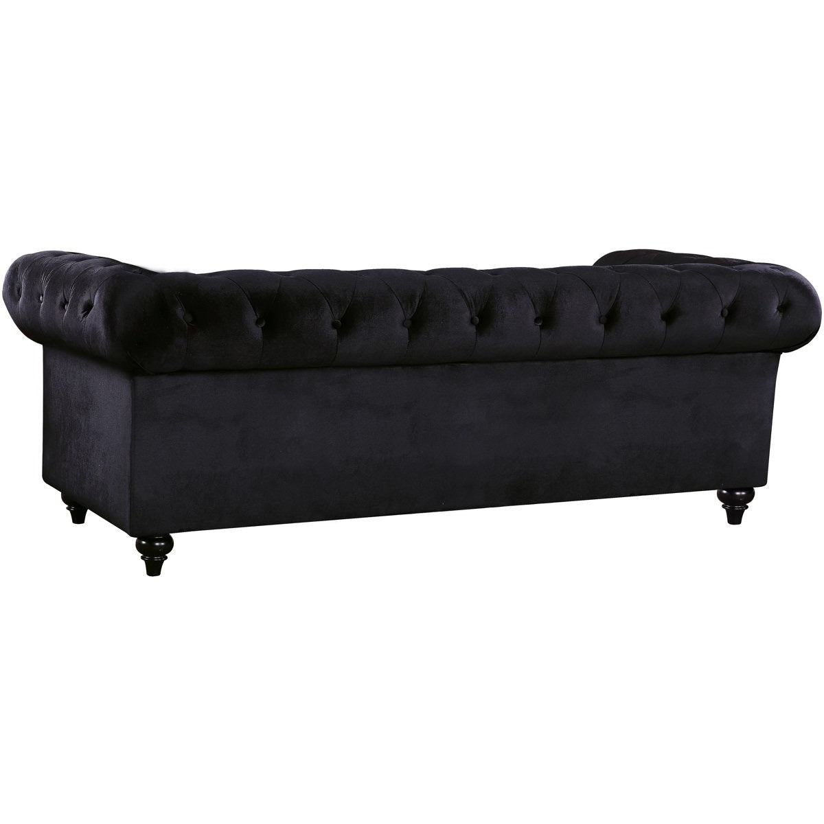 Meridian Furniture Chesterfield Black Velvet Loveseat-Minimal & Modern