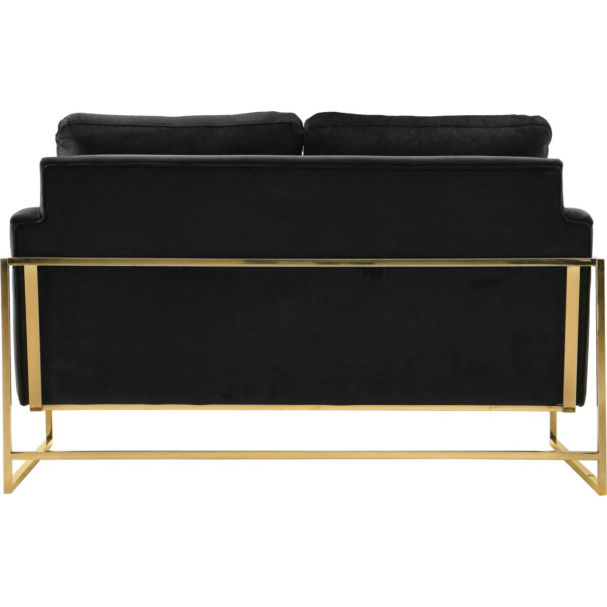 Meridian Furniture Mila Black Velvet Loveseat-Minimal & Modern