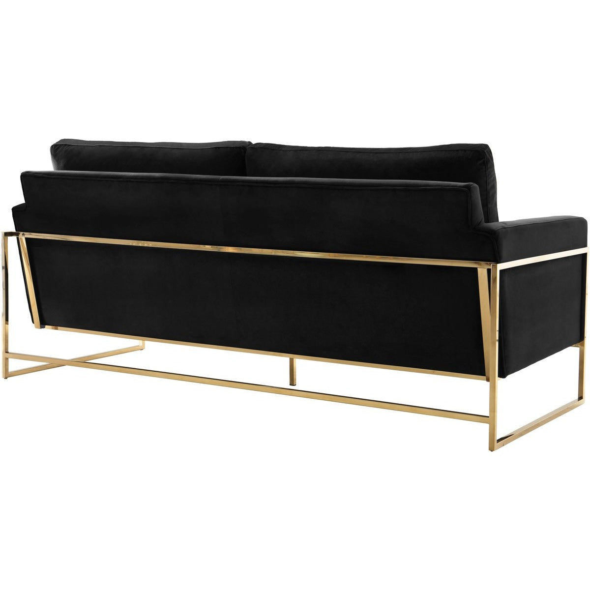 Meridian Furniture Mila Black Velvet Sofa-Minimal & Modern