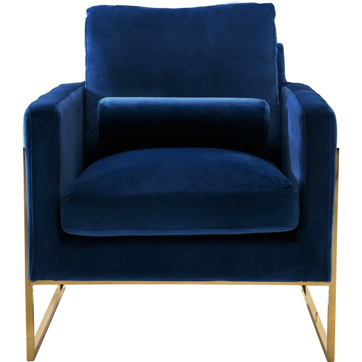 Meridian Furniture Mila Navy Velvet Chair-Minimal & Modern