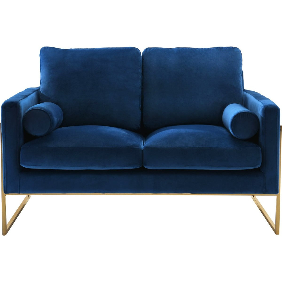 Meridian Furniture Mila Navy Velvet Loveseat-Minimal & Modern