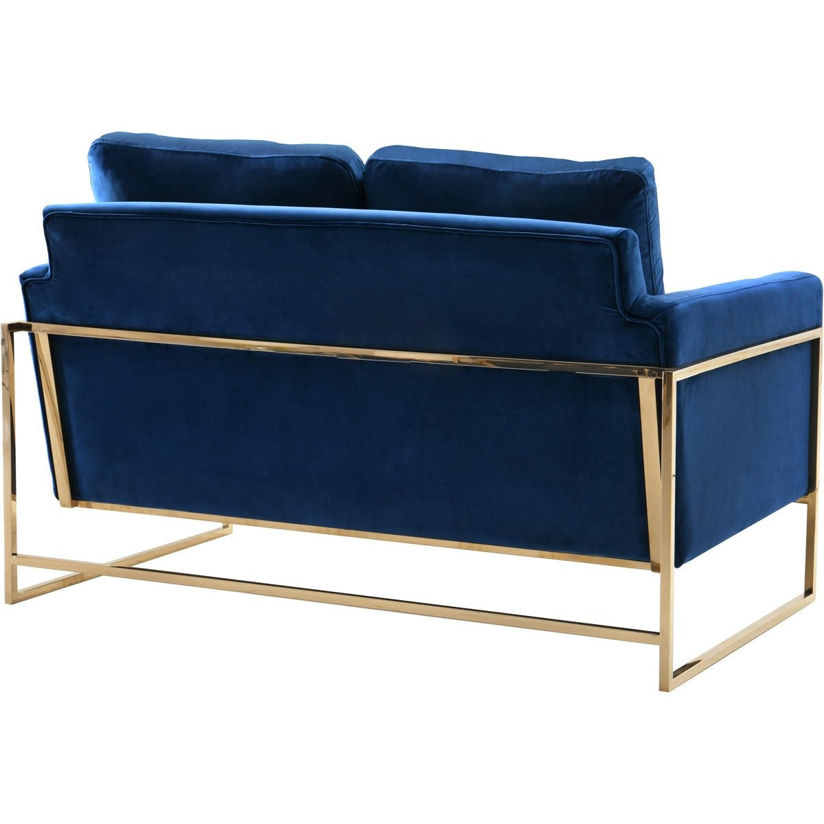 Meridian Furniture Mila Navy Velvet Loveseat-Minimal & Modern