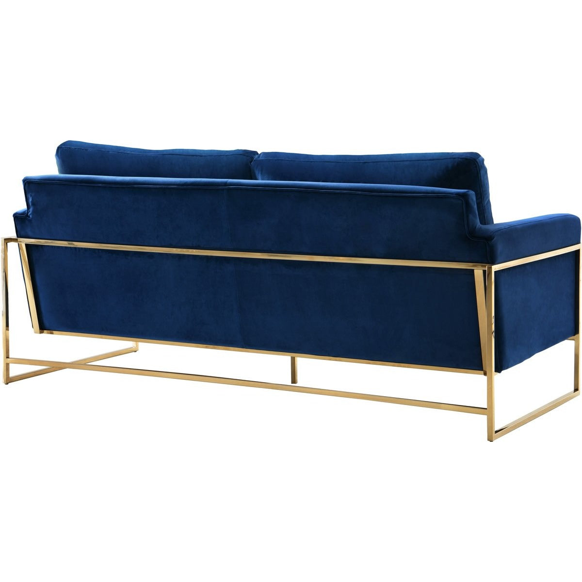 Meridian Furniture Mila Navy Velvet Sofa-Minimal & Modern