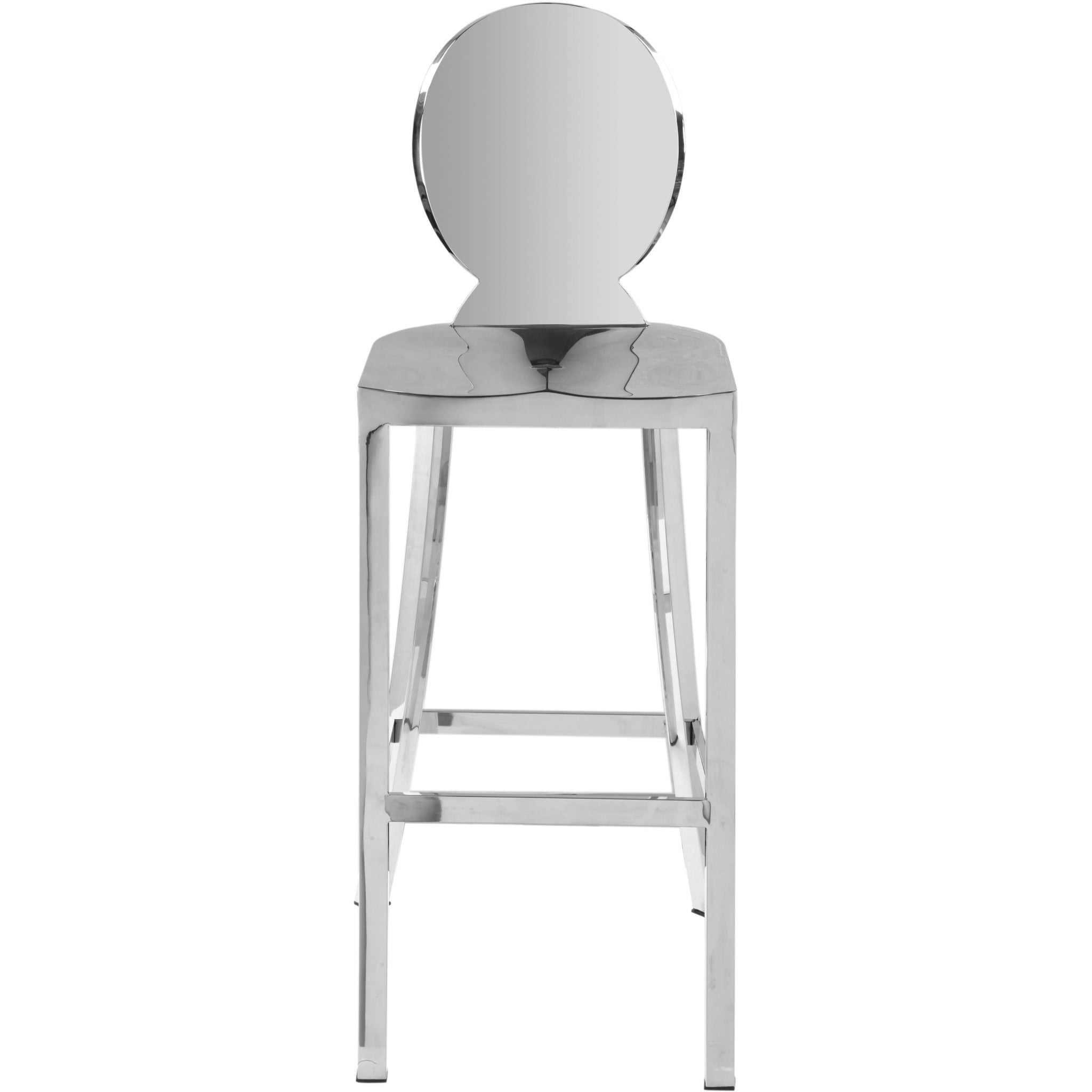 Meridian Furniture Maddox Chrome Stool-Minimal & Modern