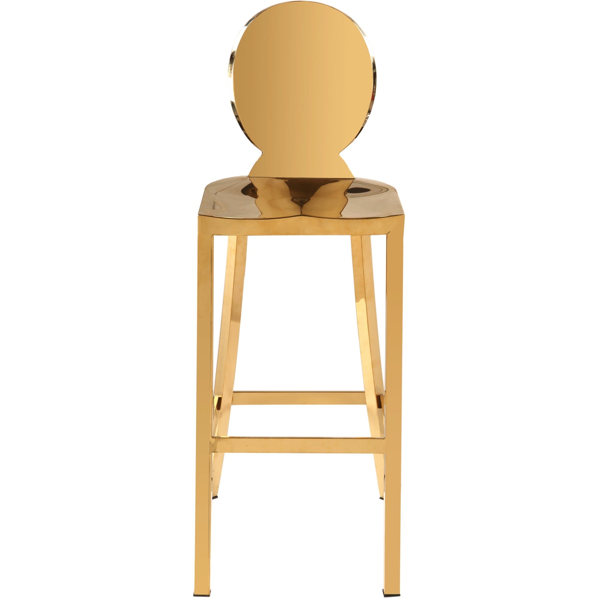 Meridian Furniture Maddox Gold Stool-Minimal & Modern