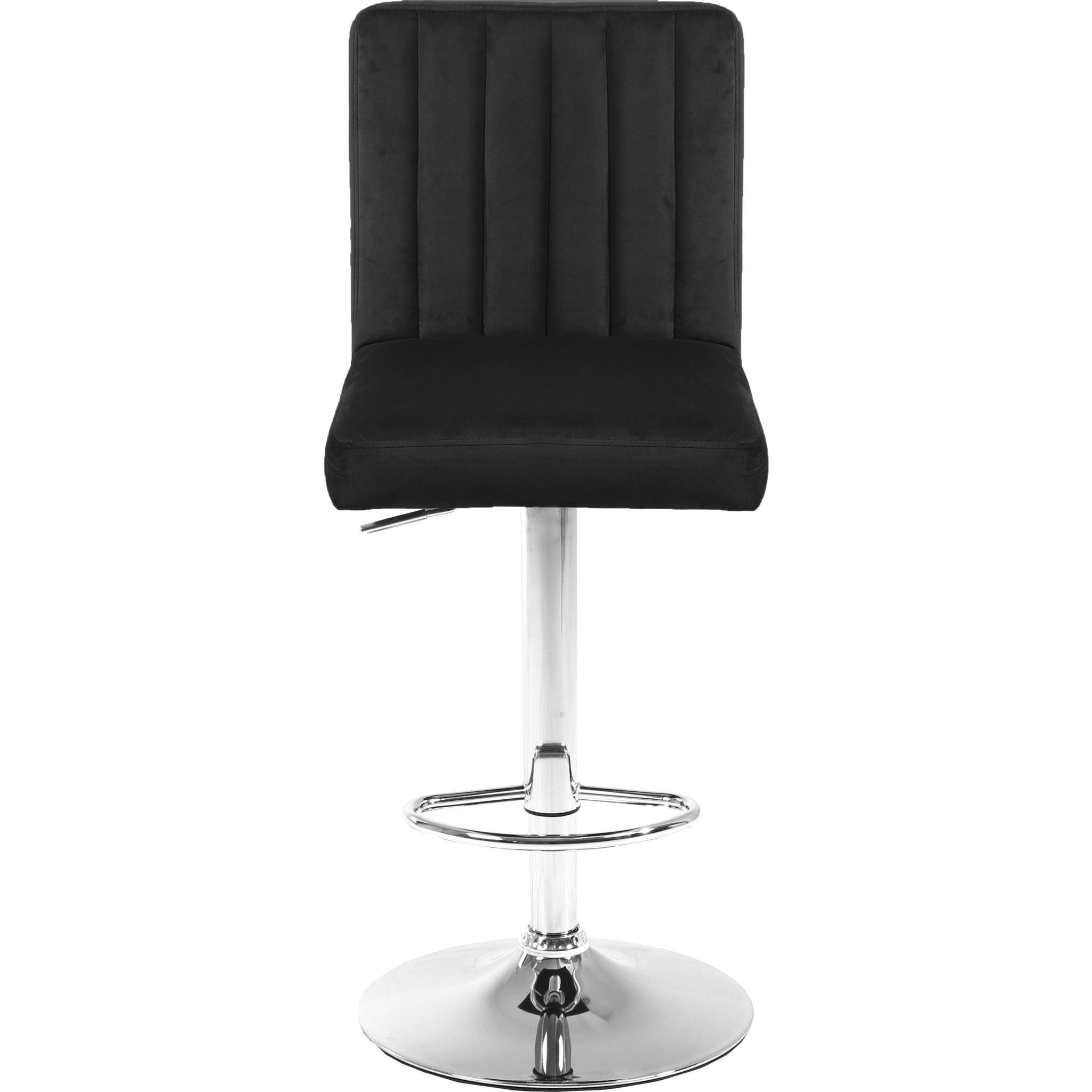 Meridian Furniture Joel Black Velvet Adjustable Stool-Minimal & Modern