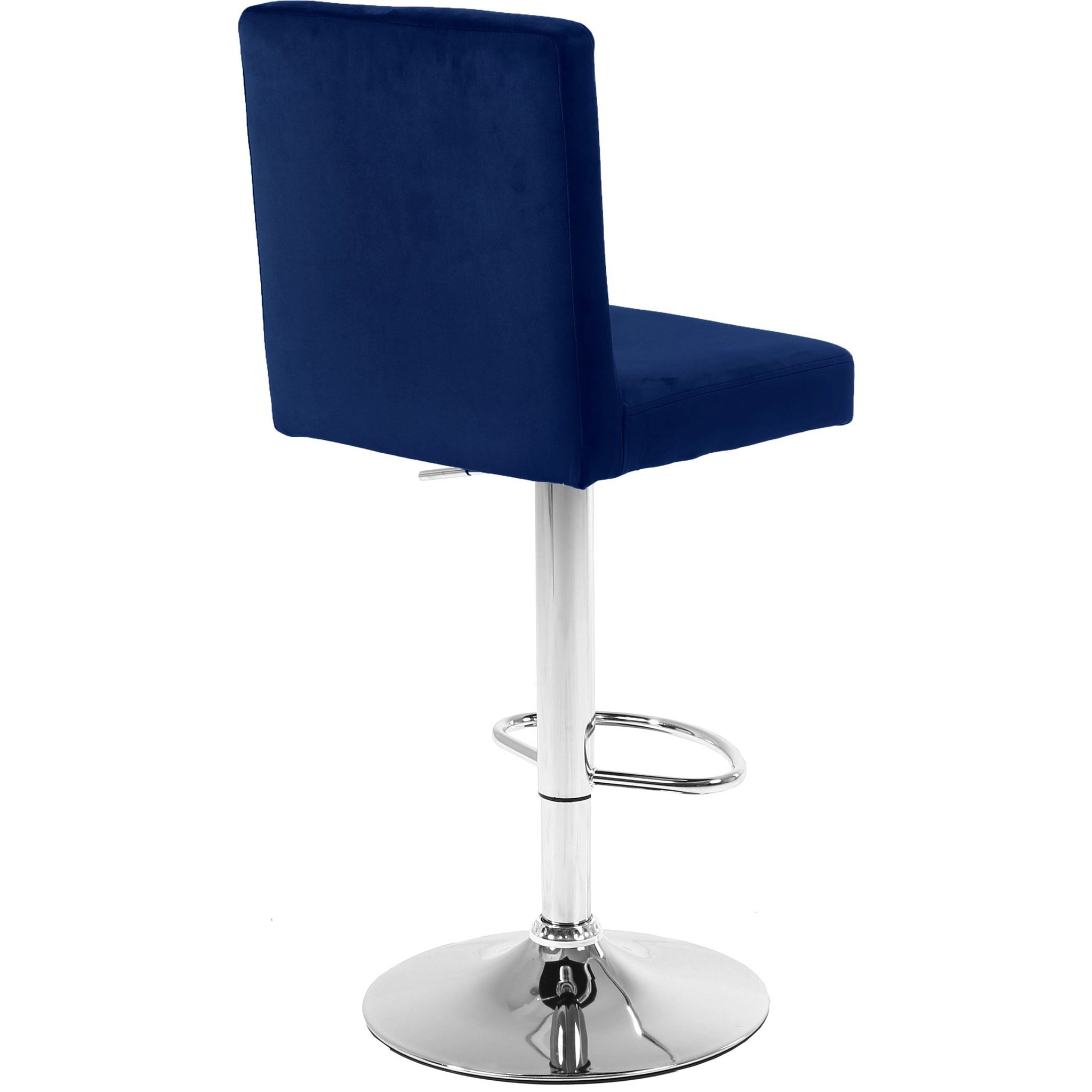 Meridian Furniture Joel Navy Velvet Adjustable Stool-Minimal & Modern