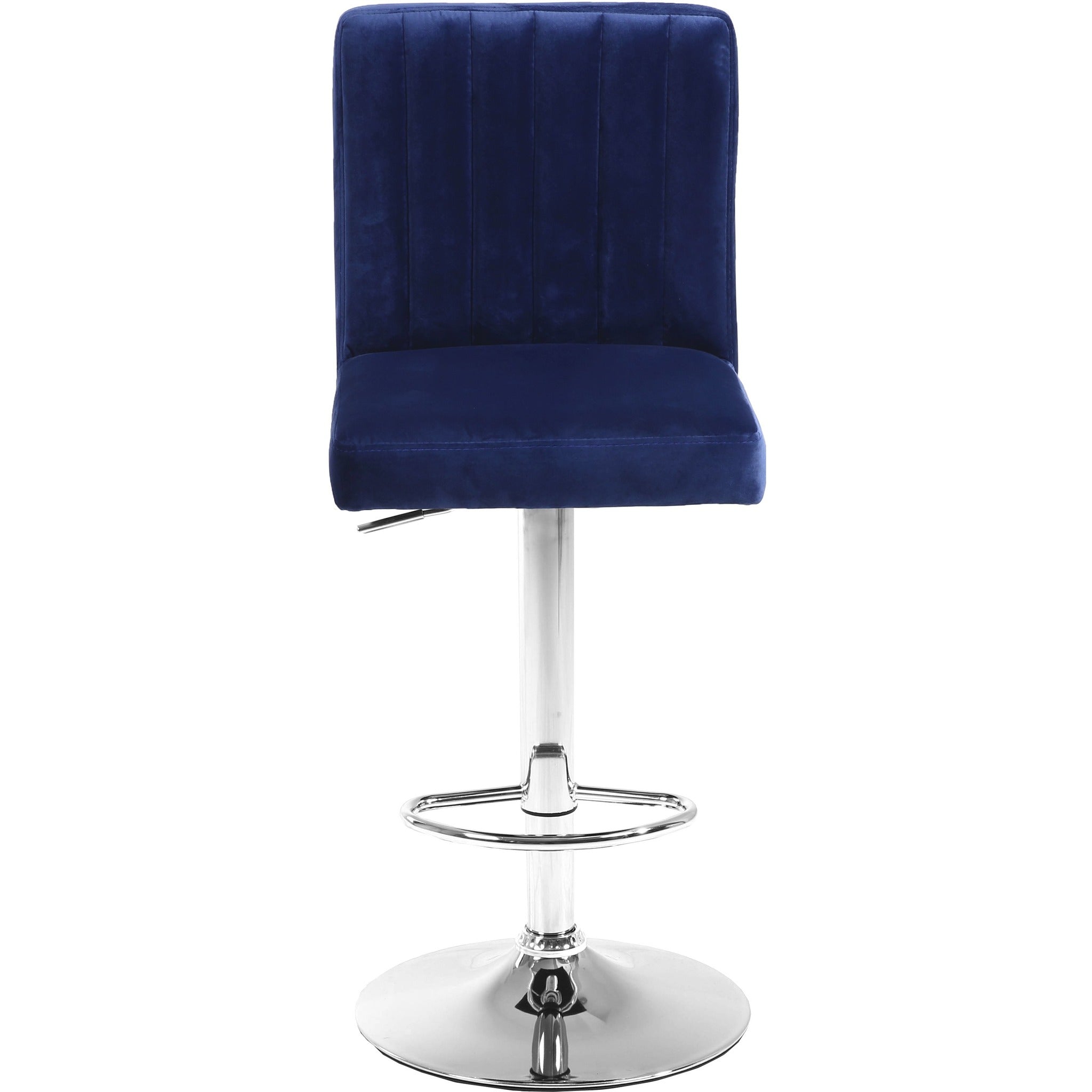 Meridian Furniture Joel Navy Velvet Adjustable Stool-Minimal & Modern