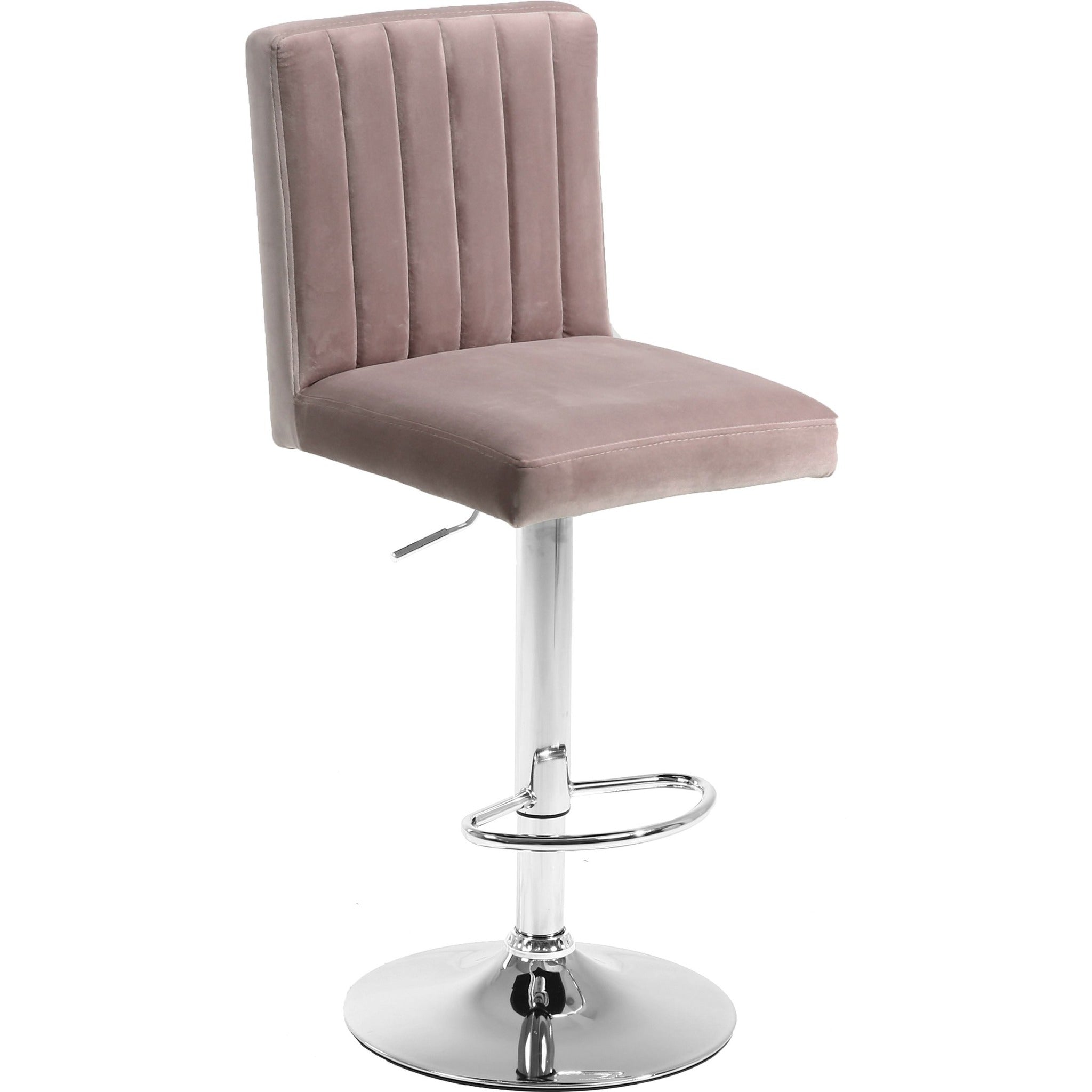 Meridian Furniture Joel Pink Velvet Adjustable Stool-Minimal & Modern