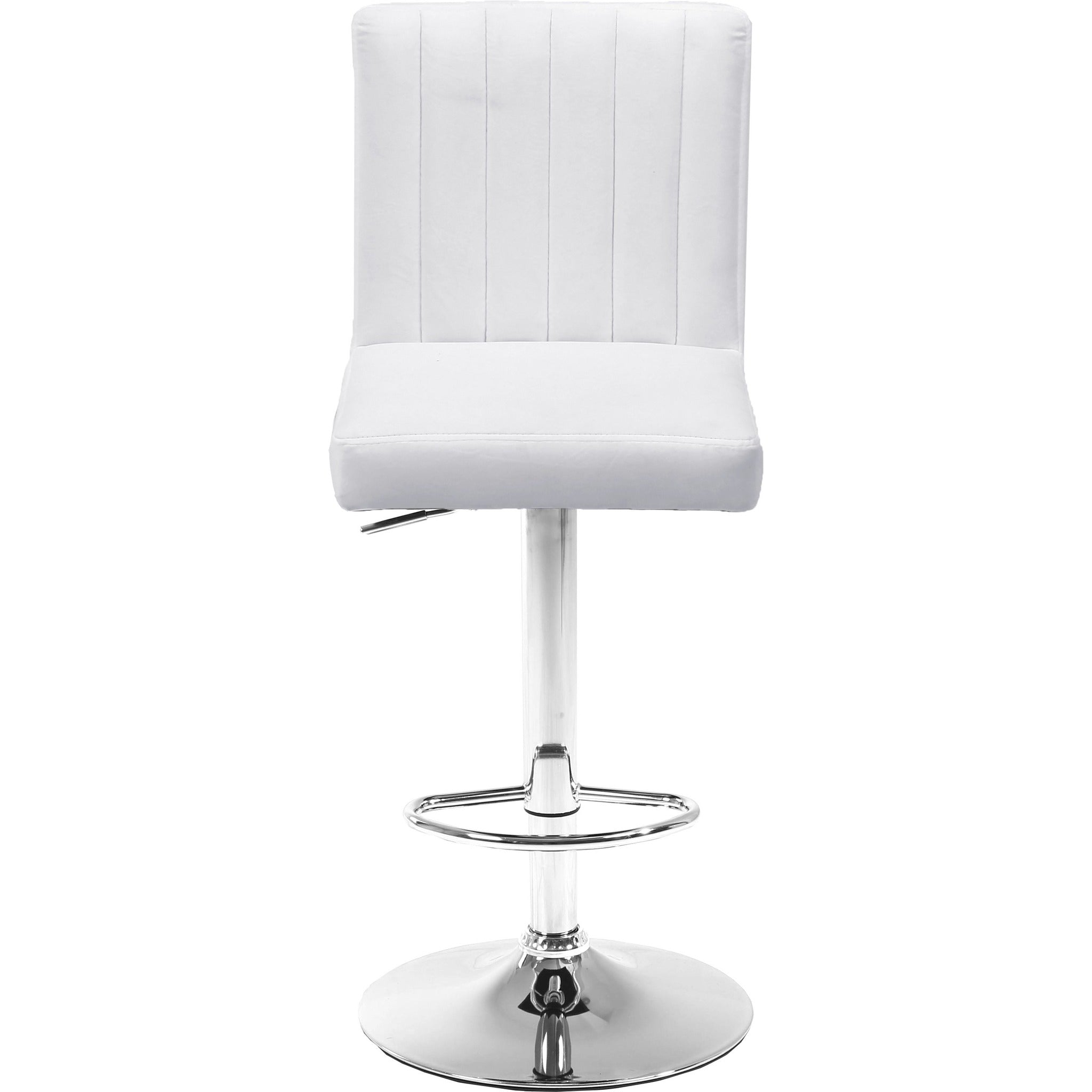 Meridian Furniture Joel White Velvet Adjustable Stool-Minimal & Modern