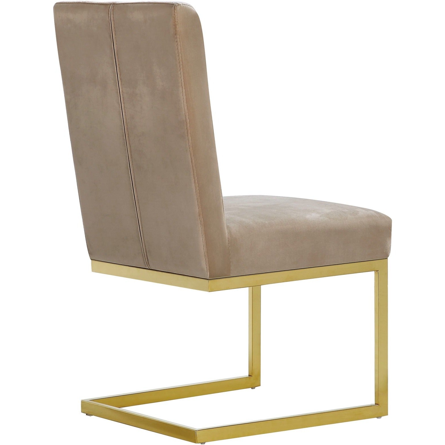 Meridian Furniture Cameron Beige Velvet Dining Chair-Minimal & Modern