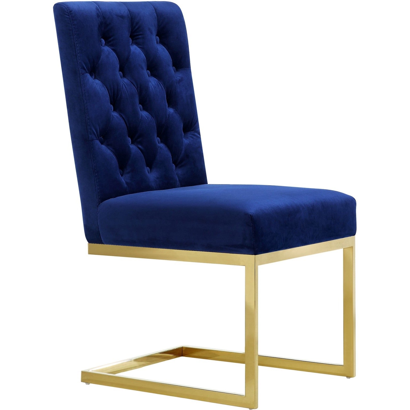 Meridian Furniture Cameron Navy Velvet Dining Chair-Minimal & Modern