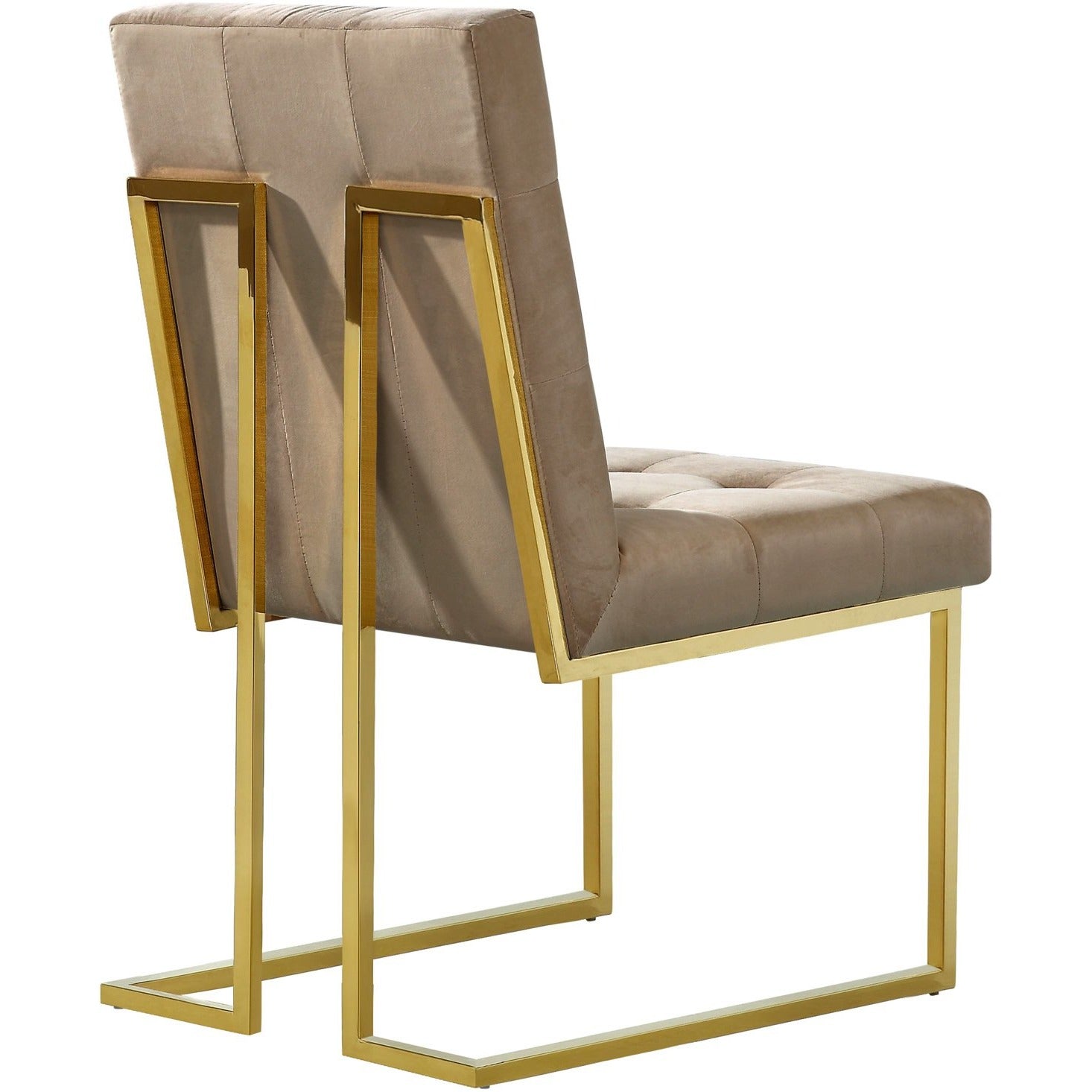 Meridian Furniture Pierre Beige Velvet Dining Chair-Minimal & Modern