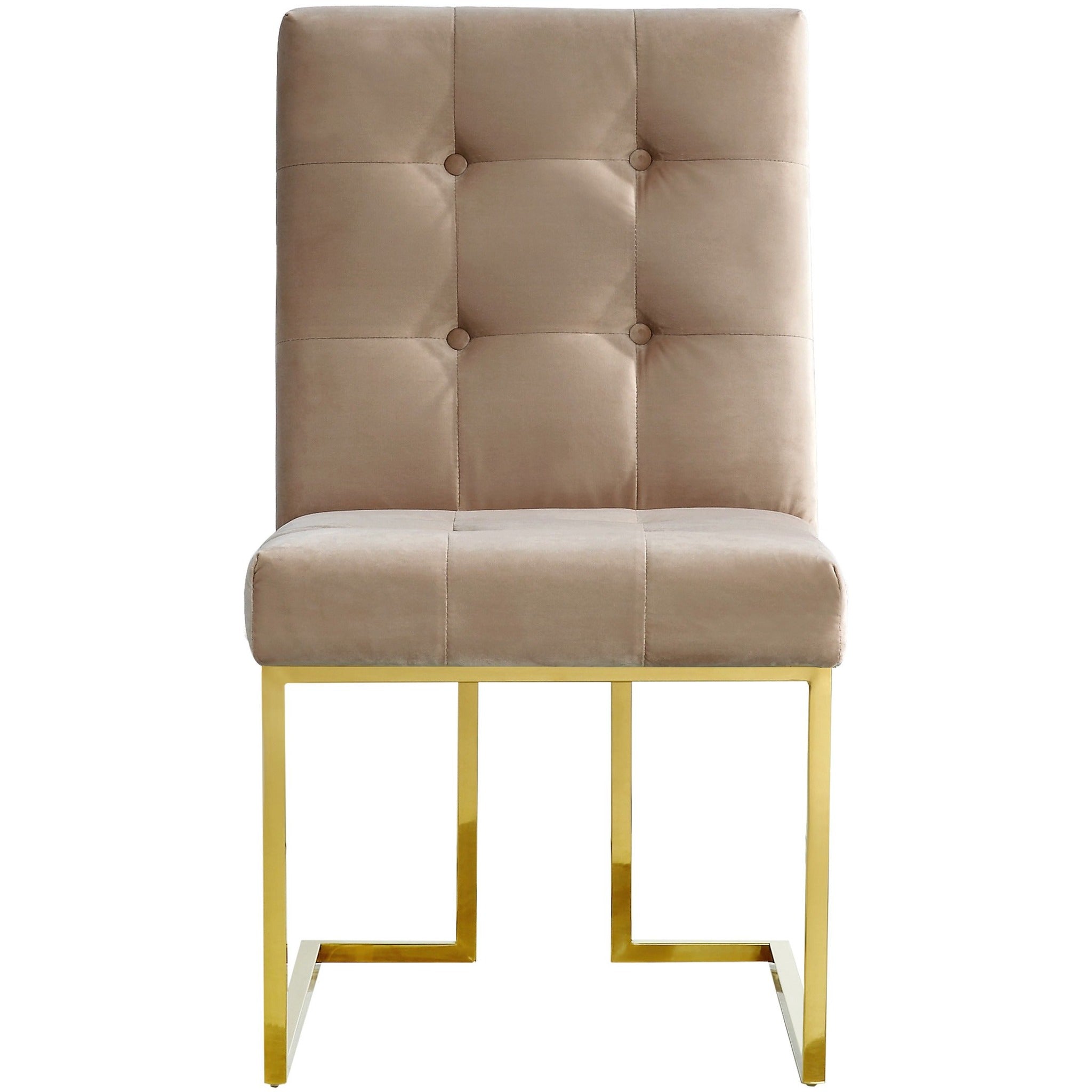 Meridian Furniture Pierre Beige Velvet Dining Chair-Minimal & Modern