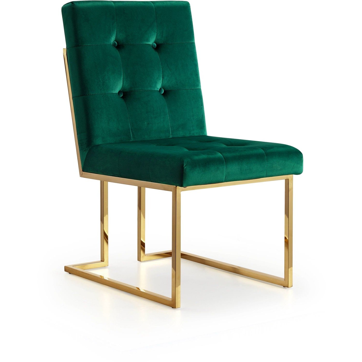 Meridian Furniture Pierre Green Velvet Dining Chair-Minimal & Modern