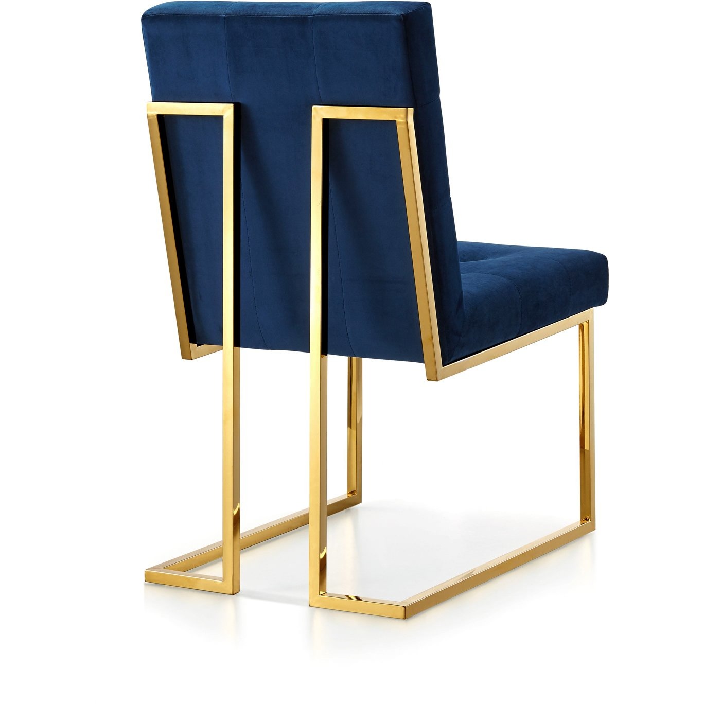 Meridian Furniture Pierre Navy Velvet Dining Chair-Minimal & Modern